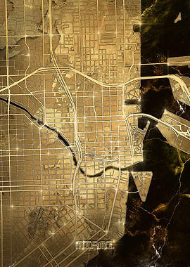 miami map gold
