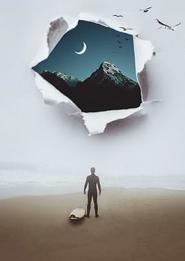 Hole Behind the gray sky