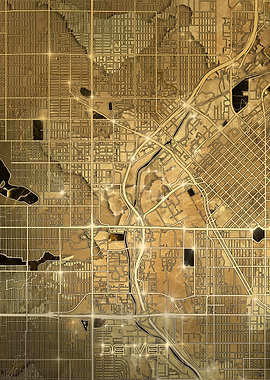 denver map gold