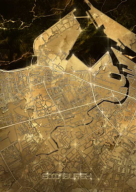edinburgh map gold