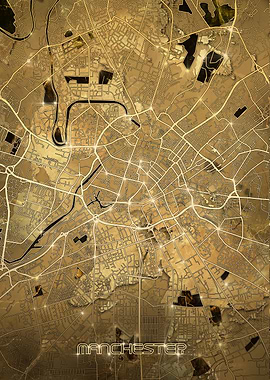 manchester map gold