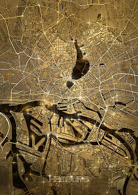 hamburg map gold