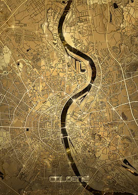 cologne map gold