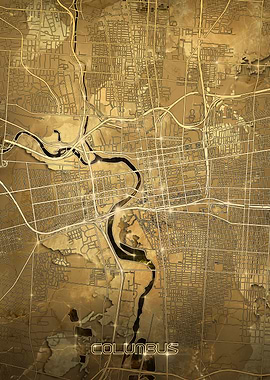 columbus map gold