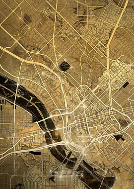 dallas map gold