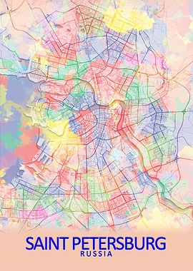 Saint Petersburg SplashMap