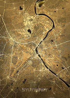 stuttgart map gold