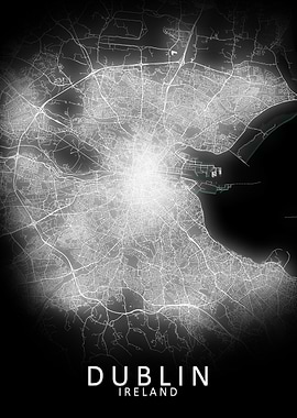Dublin LED Glow City Map