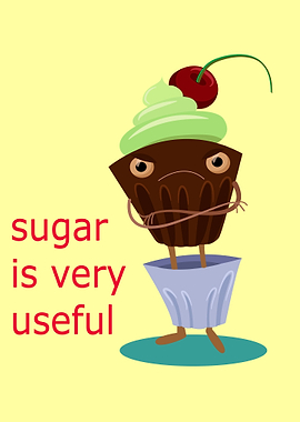 angry cupcake dessert with