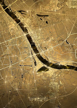 warsaw map gold