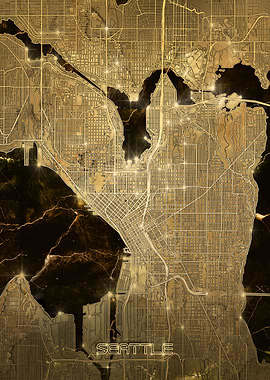 seattle map gold