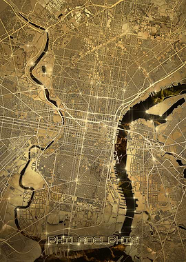 philadelphia map gold