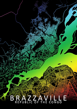 Brazzaville Rainbow Map
