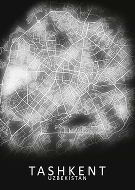 Tashkent LED Glow City Map