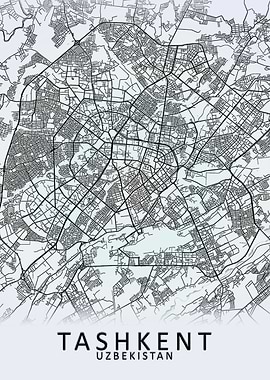 Tashkent White City Map