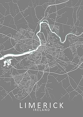 Limerick Grey City Map