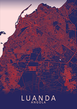 Luanda Blue City Map