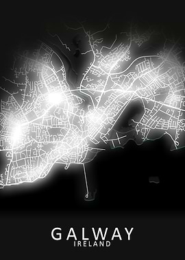 Galway LED Glow City Map