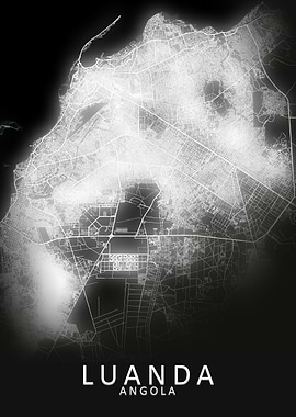 Luanda LED Glow City Map