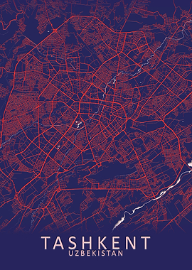 Tashkent Blue City Map