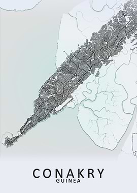 Conakry Guinea City map