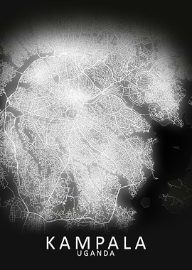 Kampala LED Glow City Map