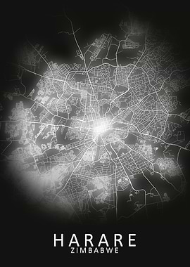 Harare Zimbabwe City Map