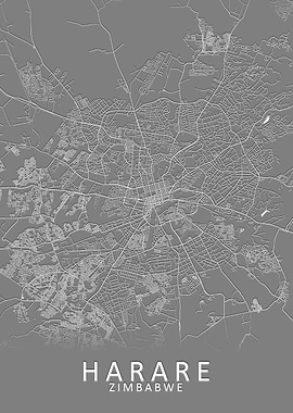 Harare Zimbabwe City Map