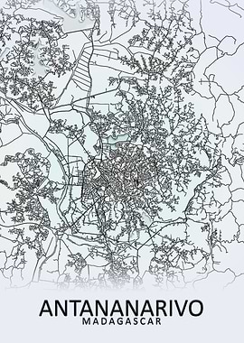 Antananarivo White CityMap