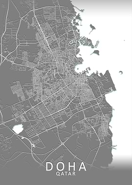 Doha Qatar City Map