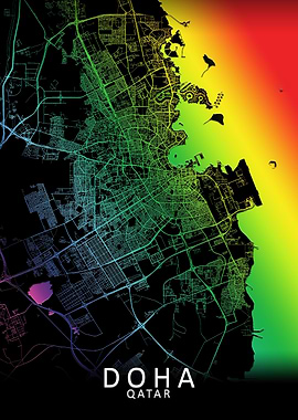 Doha Qatar City Map