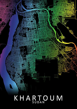 Khartoum Rainbow City Map