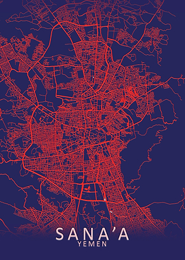 Sanaa Yemen City Map