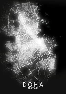 Doha Qatar City Map