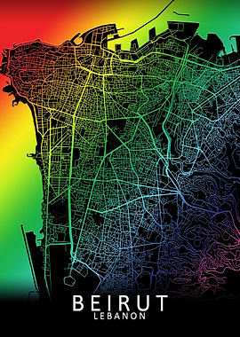 Beirut Rainbow City Map