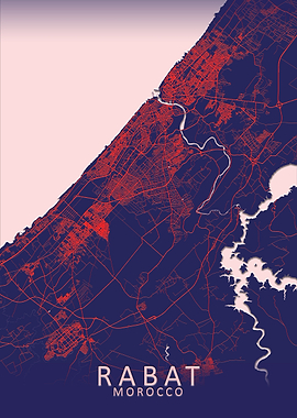 Rabat Blue City Map