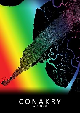Conakry Guinea City map