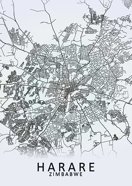 Harare Zimbabwe City Map