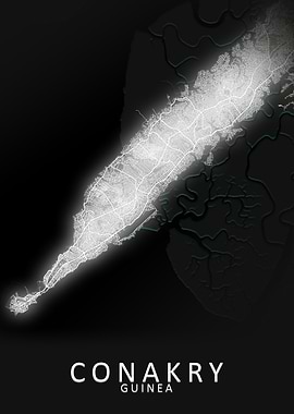 Conakry Guinea City map