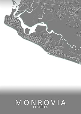 Monrovia Liberia City Map