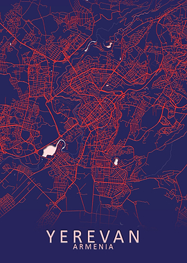 Yerevan Armenia City Map