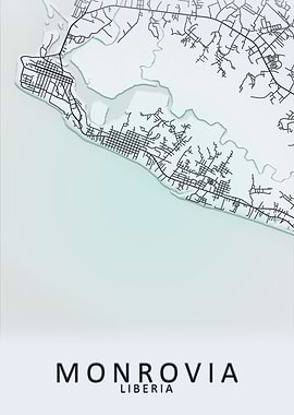 Monrovia Liberia City Map