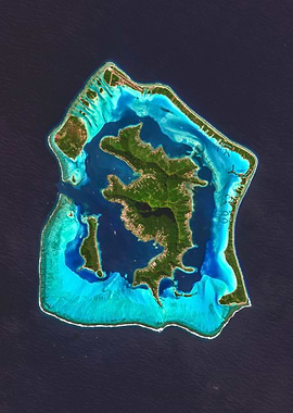 Bora Bora Satellite Map
