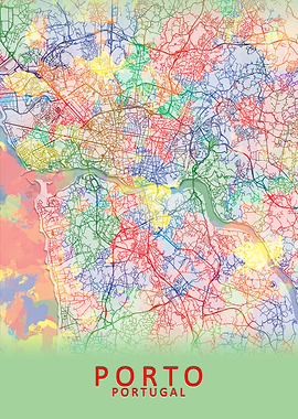 Porto Portugal City Map