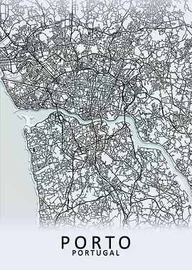 Porto Portugal City Map