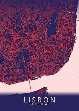 Lisbon Portugal City Map