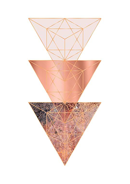 Copper Blush Triangles