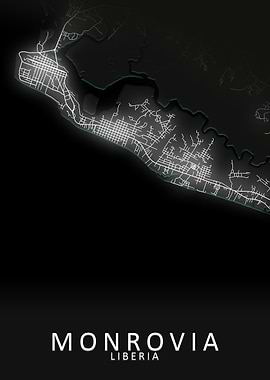 Monrovia Liberia City Map