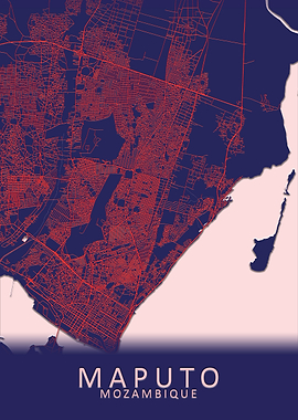 Maputo Mozambique City Map