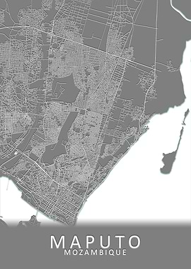 Maputo Mozambique City Map